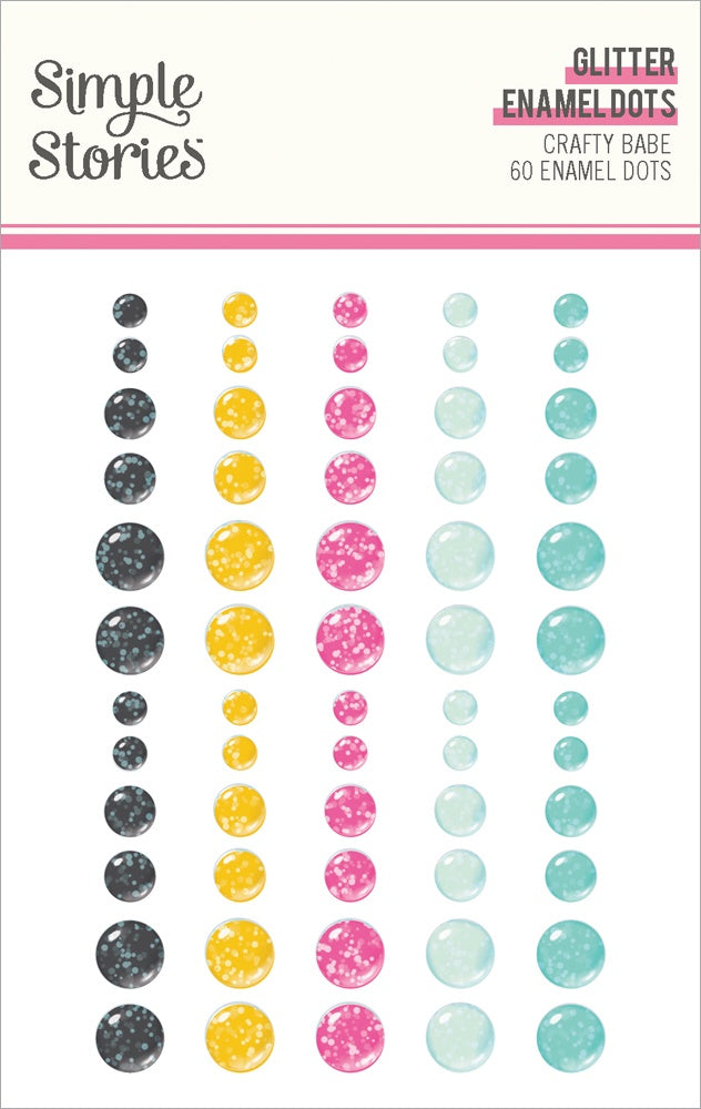 Crafty Babe Enamel Dots 60/Pkg-Crafty Babe