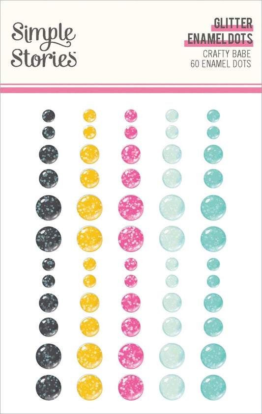 Crafty Babe Enamel Dots 60/Pkg-Crafty Babe