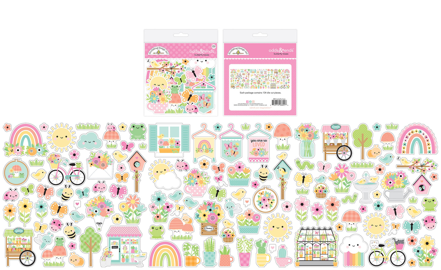 Doodlebug Odds & Ends Die-Cuts-Butterfly Kisses