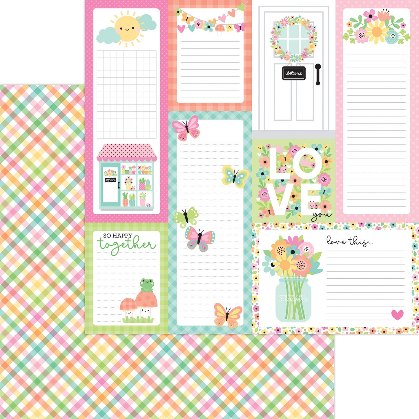 Butterfly Kisses Double-Sided Cardstock 12"X12"- Select Style