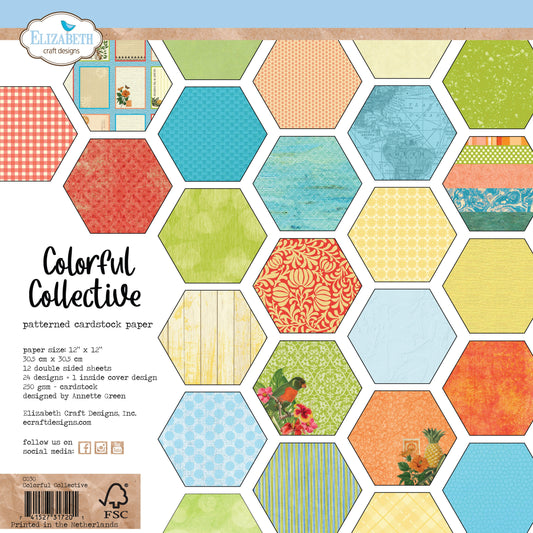 Elizabeth Craft Double-Sided Cardstock Pack 12"X12"-Colorful Collective, Sunny Days