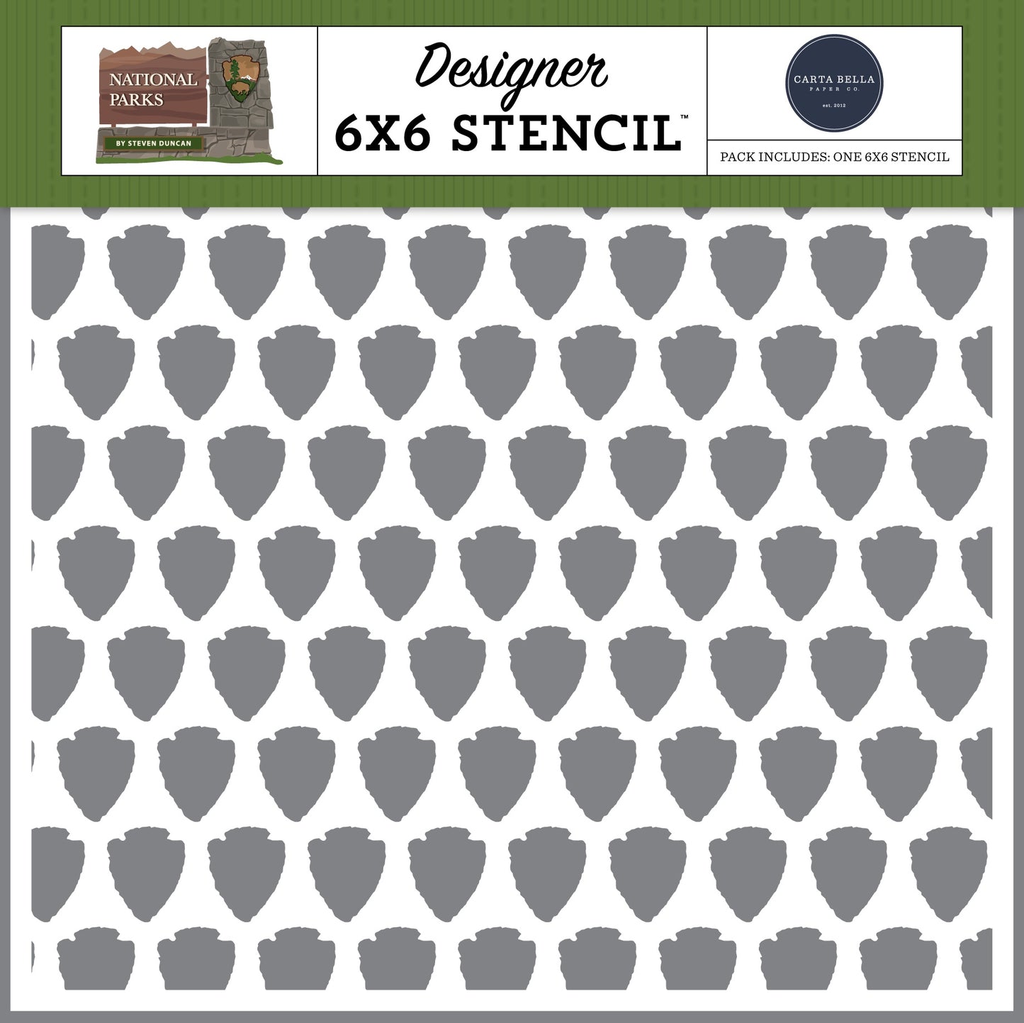 National Parks Stencil 6"X6"-Arrowhead