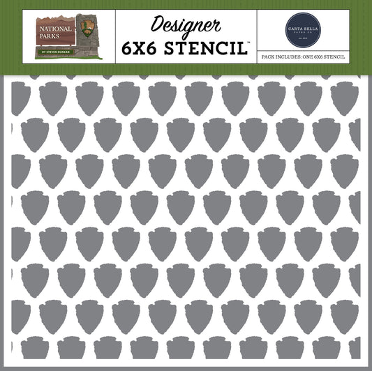 National Parks Stencil 6"X6"-Arrowhead