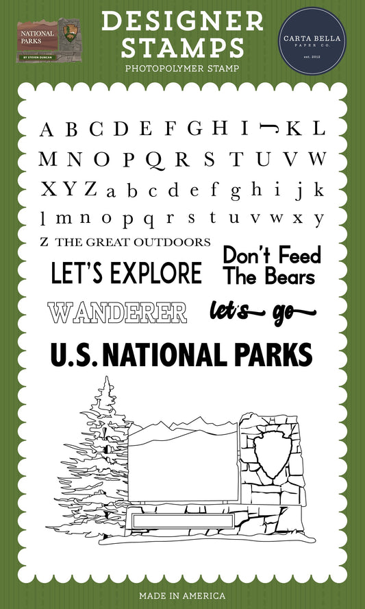 National Parks Stamp Set-Destination Sign
