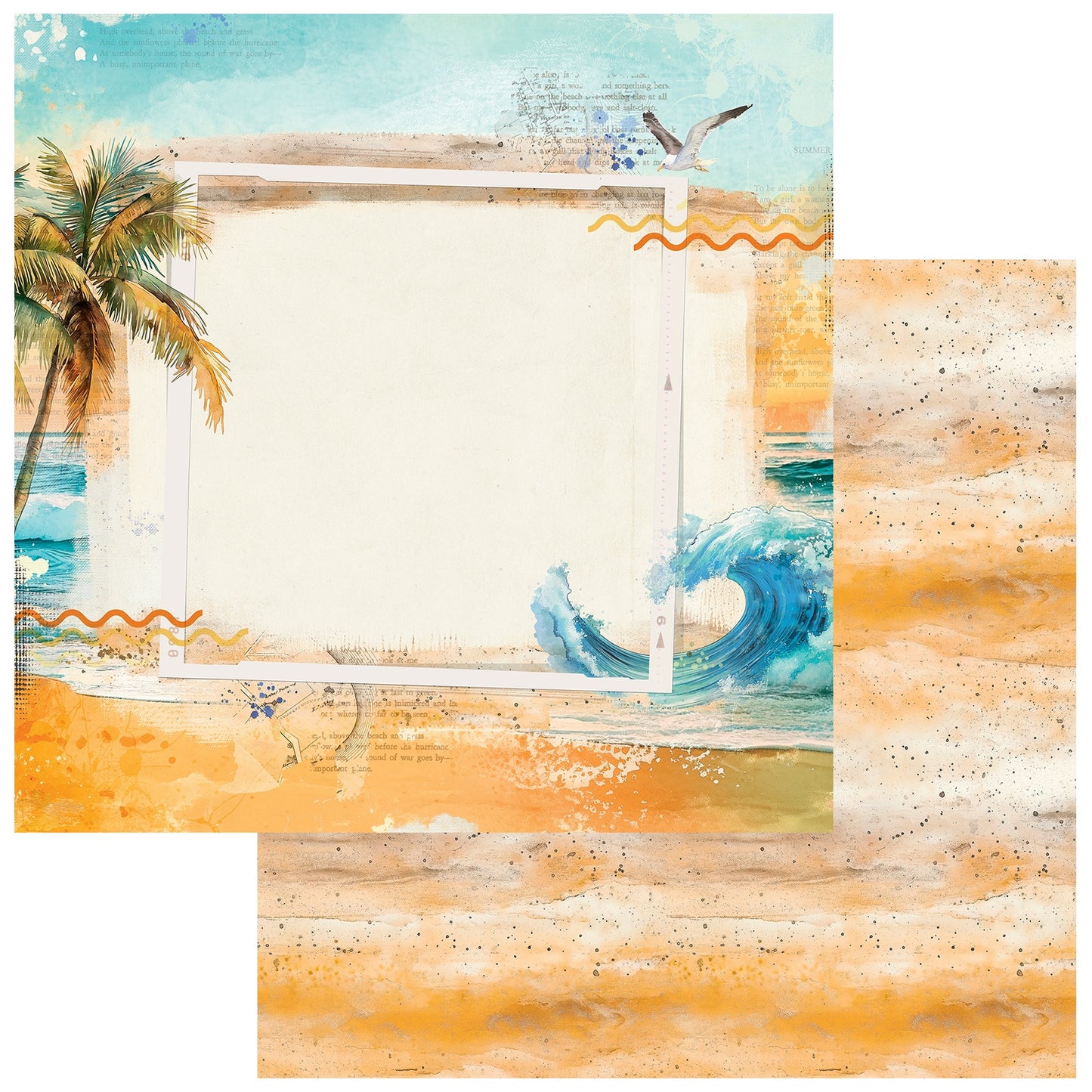 Beach Vibes Double-Sided Cardstock 12"X12"-Shoreline