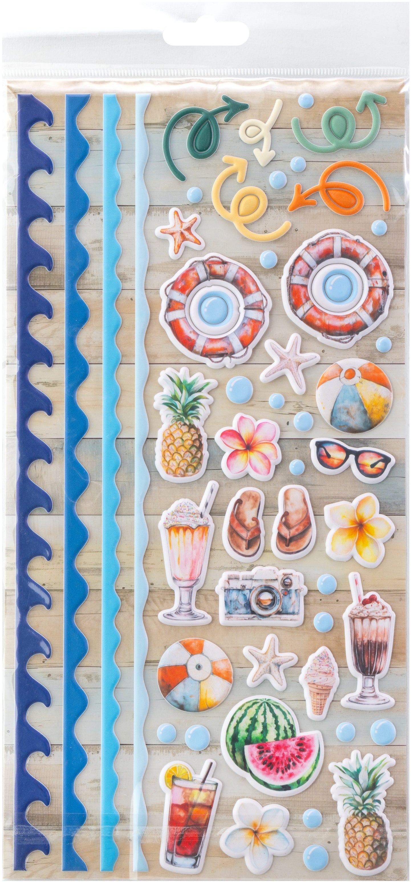 49 And Market Puffy Stickers-Beach Vibes