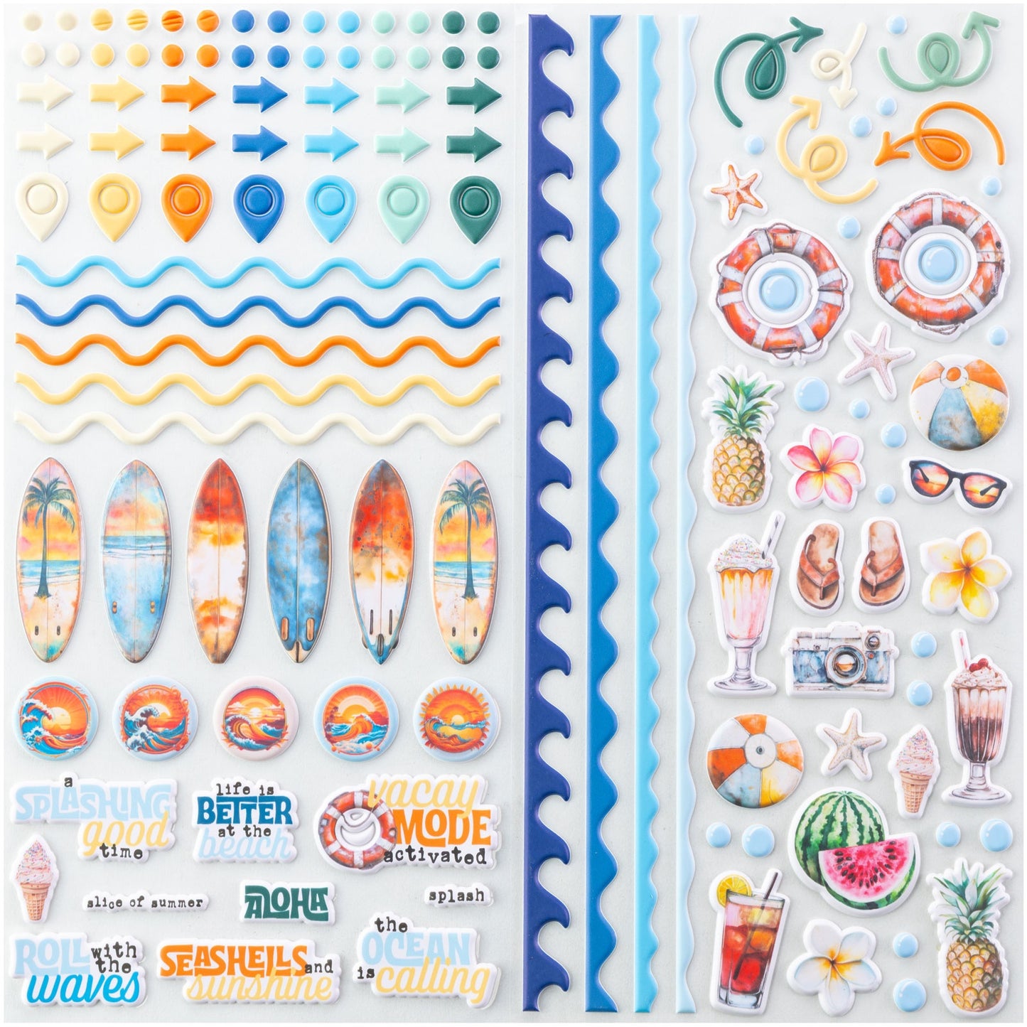 49 And Market Puffy Stickers-Beach Vibes