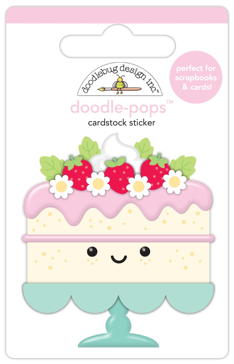 Doodlebug Doodle-Pops 3D Sticker-Strawberry Shortcake