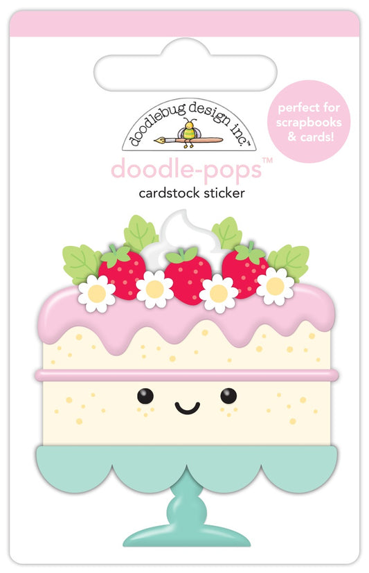 Doodlebug Doodle-Pops 3D Sticker-Strawberry Shortcake