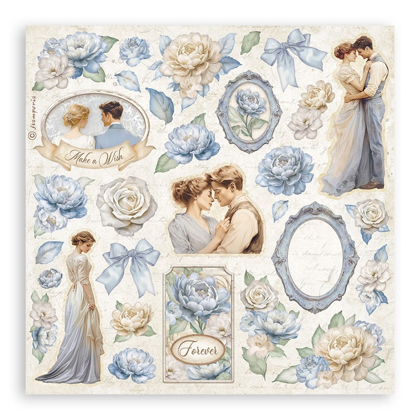Stamperia Stickers 6.5"X6.5" 4/Pkg-Timeless