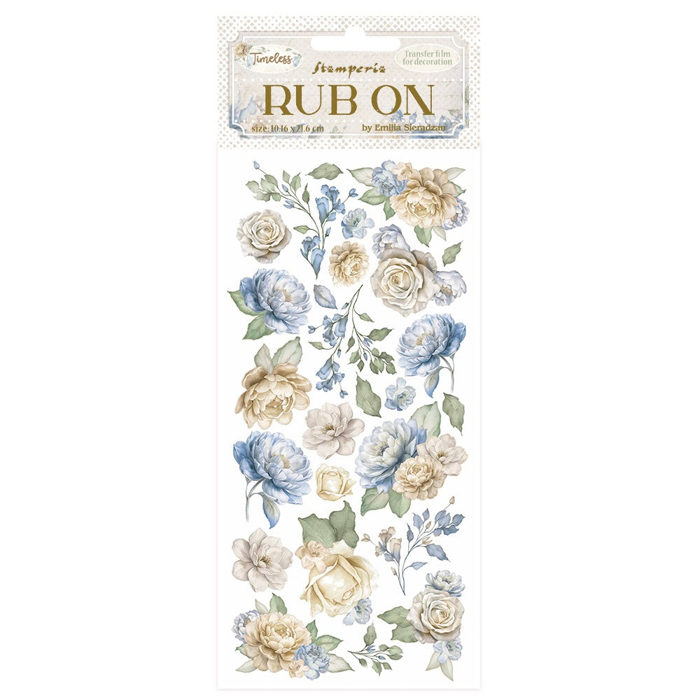 Stamperia Rub-On 4"X8.5"-Timeless Flowers