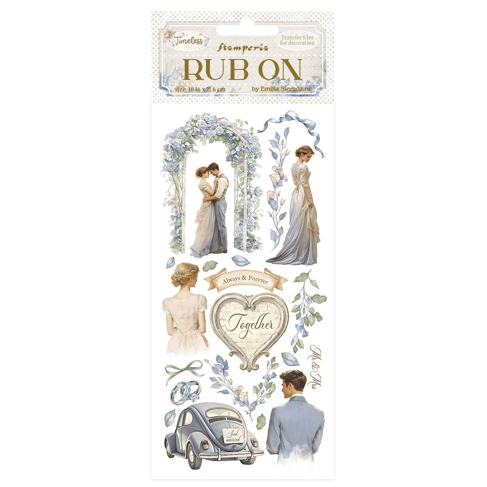 Stamperia Rub-On 4"X8.5"-Timeless Wedding
