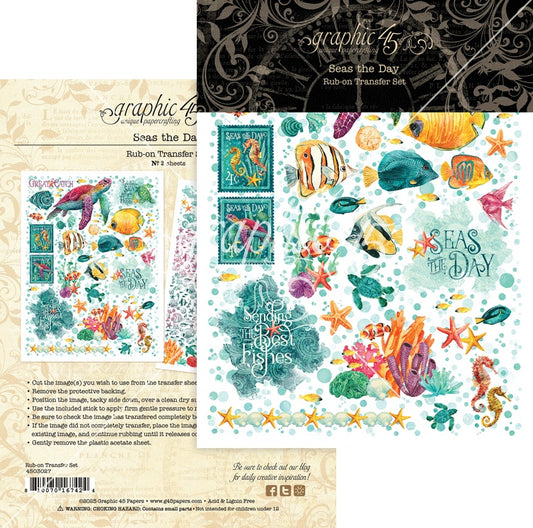 Graphic 45 Rub-On Transfers-Seas The Day