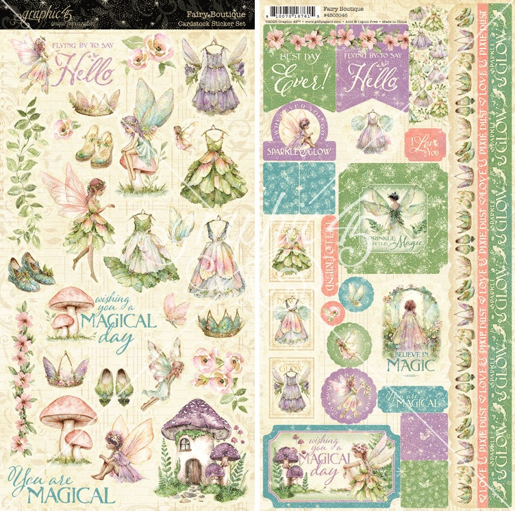 Graphic 45 Sticker Set-Fairy Boutique