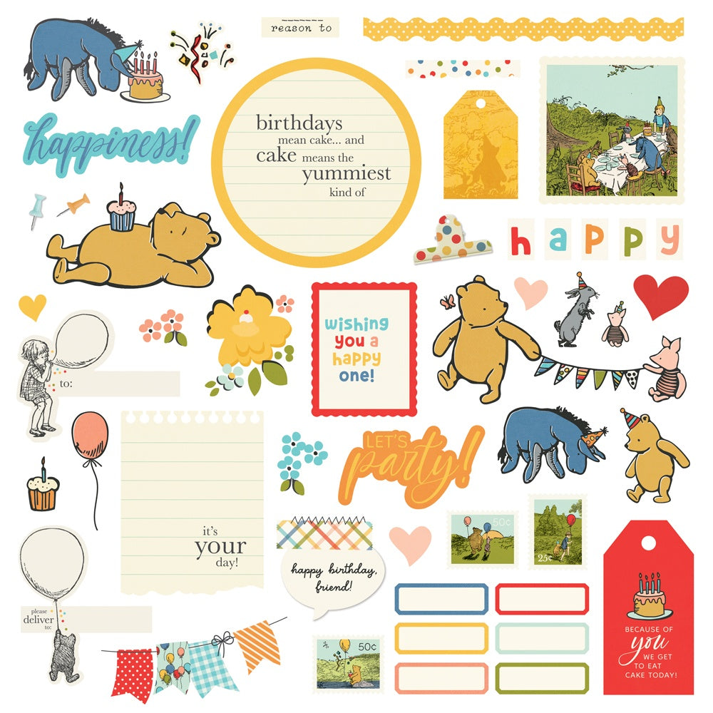 Simple Stories Simple Cards Card Kit-Say Cheese Classic Pooh Birthday