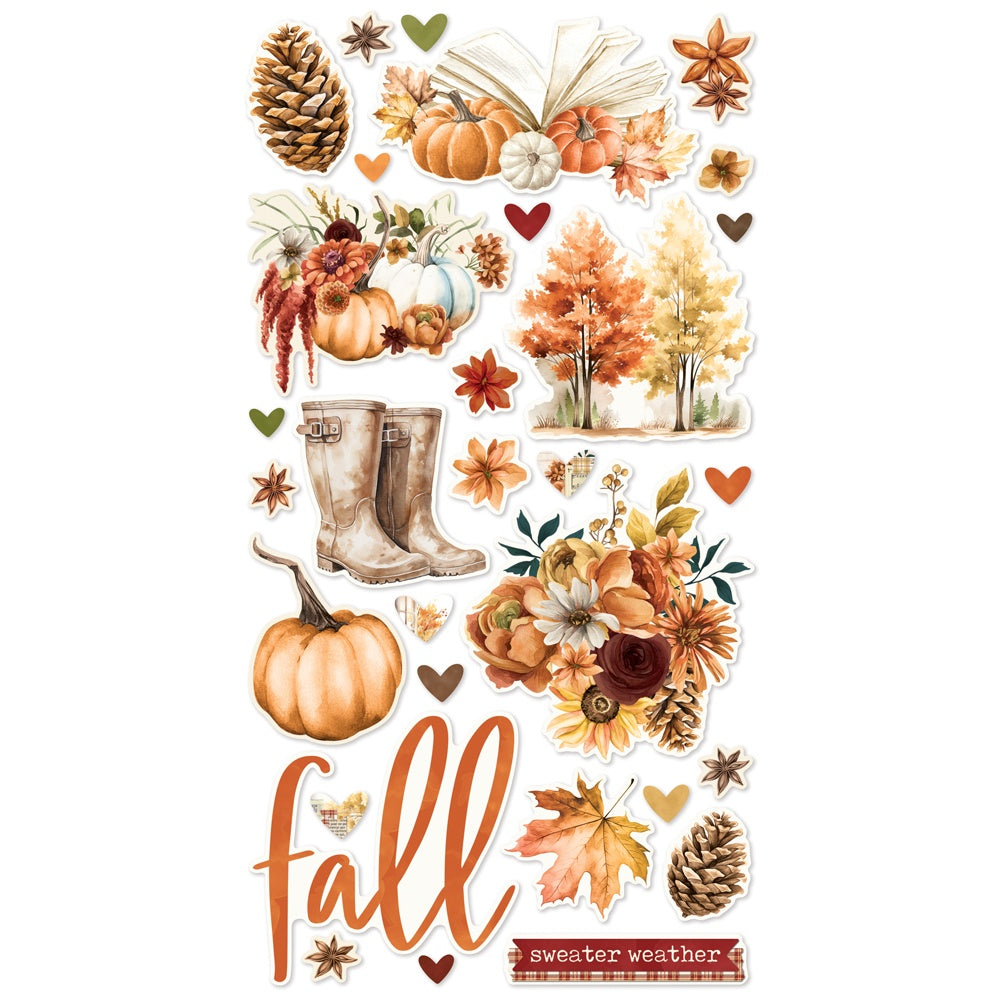 Simple Stories Chipboard Stickers 6"X12"-Simple Vintage Autumn Breeze