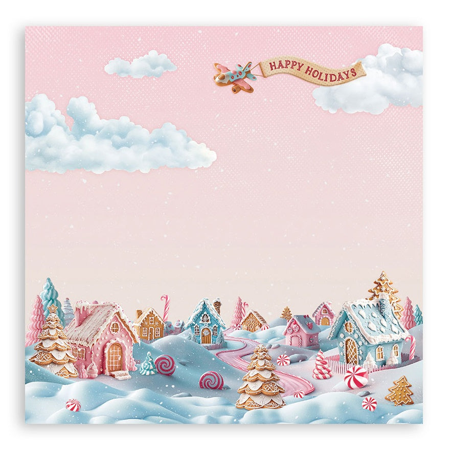 Stamperia Single-Sided Paper Pad 12"x12" 22/Pkg-Candy Christmas