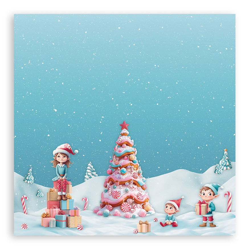 Stamperia Single-Sided Paper Pad 12"x12" 22/Pkg-Candy Christmas