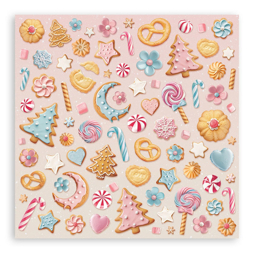 Stamperia Single-Sided Paper Pad 12"x12" 22/Pkg-Candy Christmas