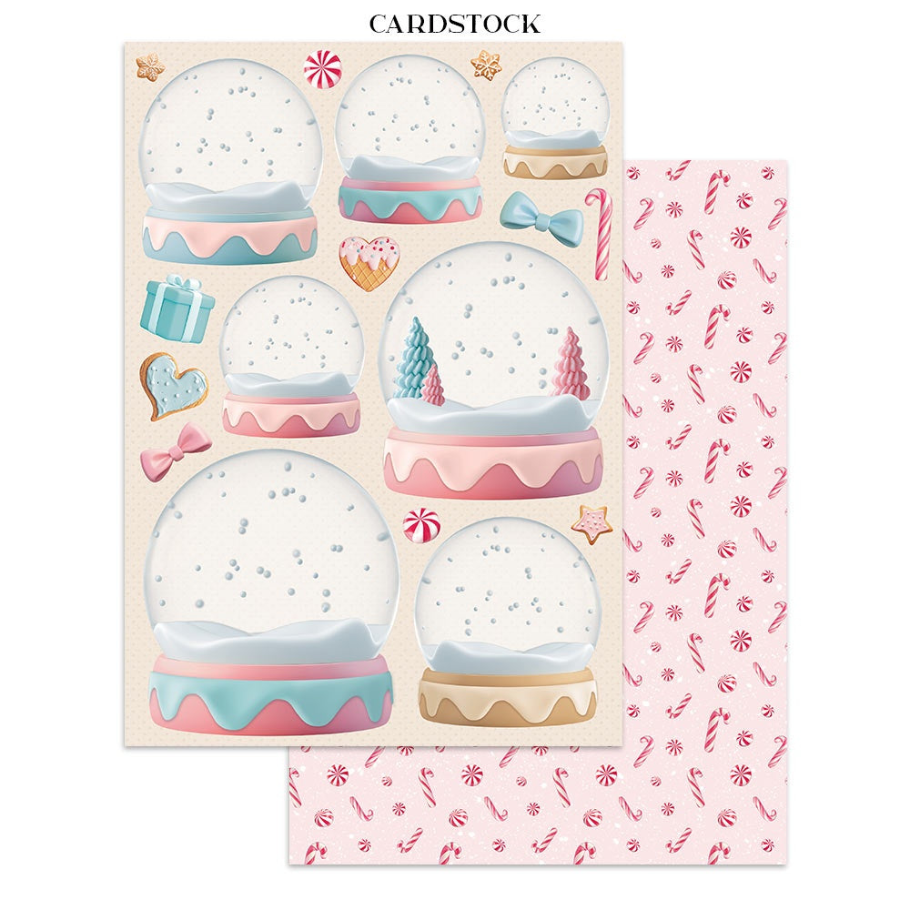Stamperia Junk Journal Stickers, Cut-outs And Backgrounds-Candy Christmas