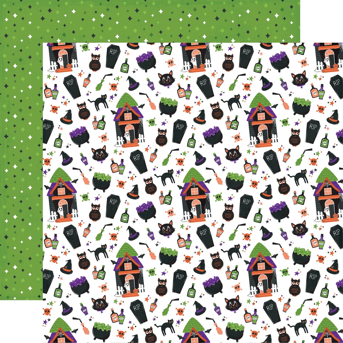 Ghosts And Goblins Double-Sided Cardstock 12"X12"