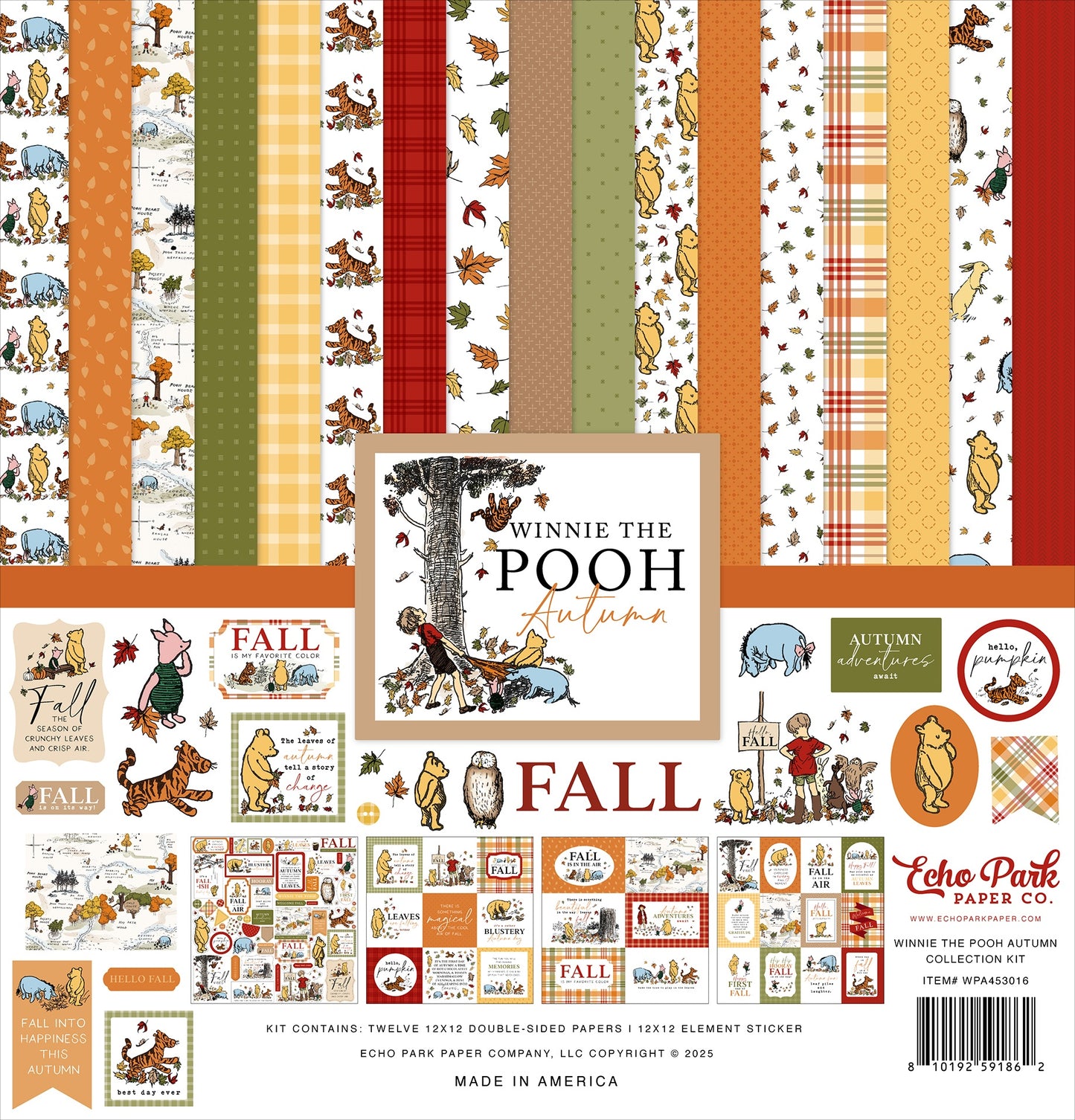 Echo Park Collection Kit 12"X12"-Winnie The Pooh Autumn