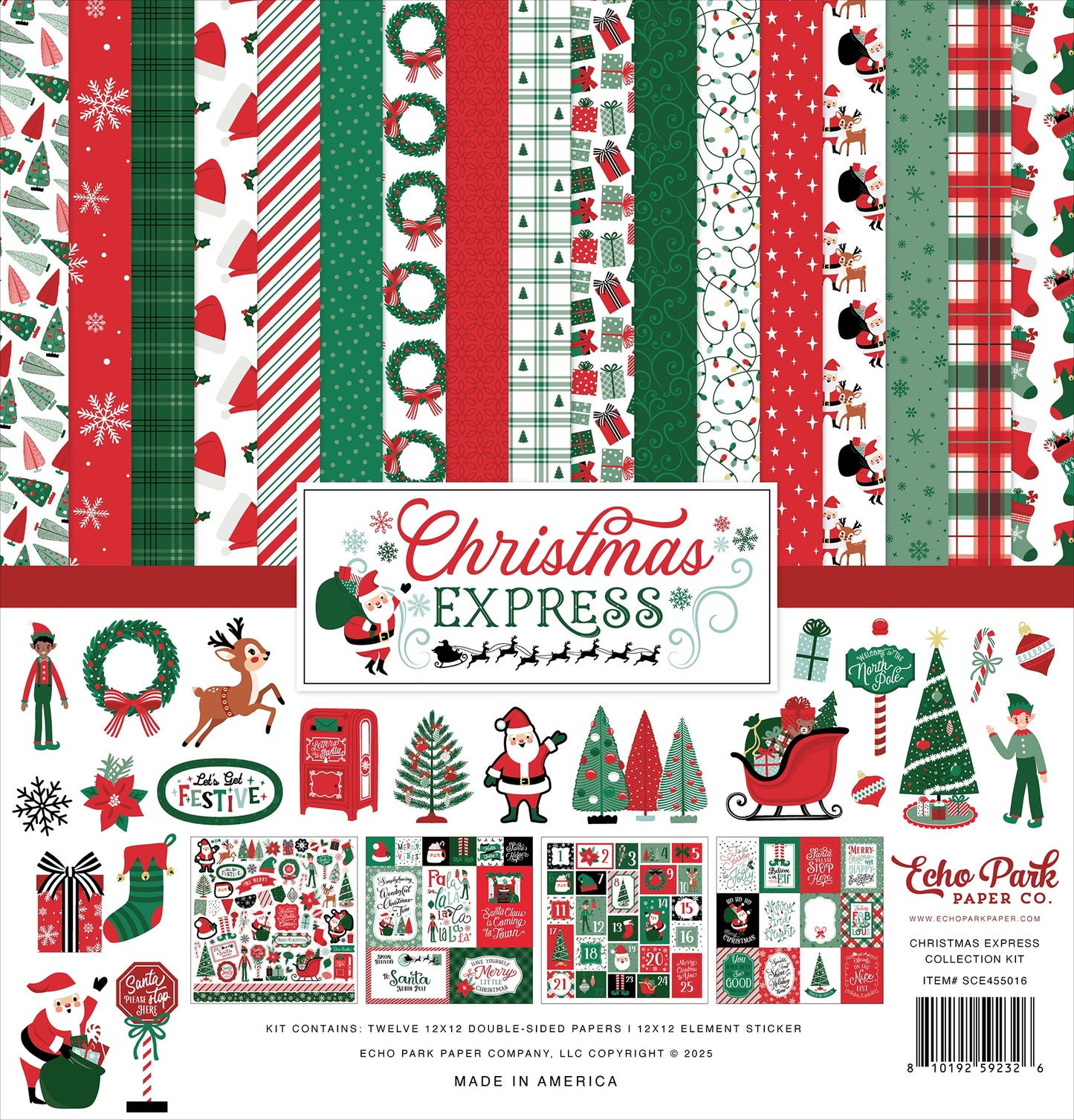 Echo Park Collection Kit 12"X12"-Christmas Express