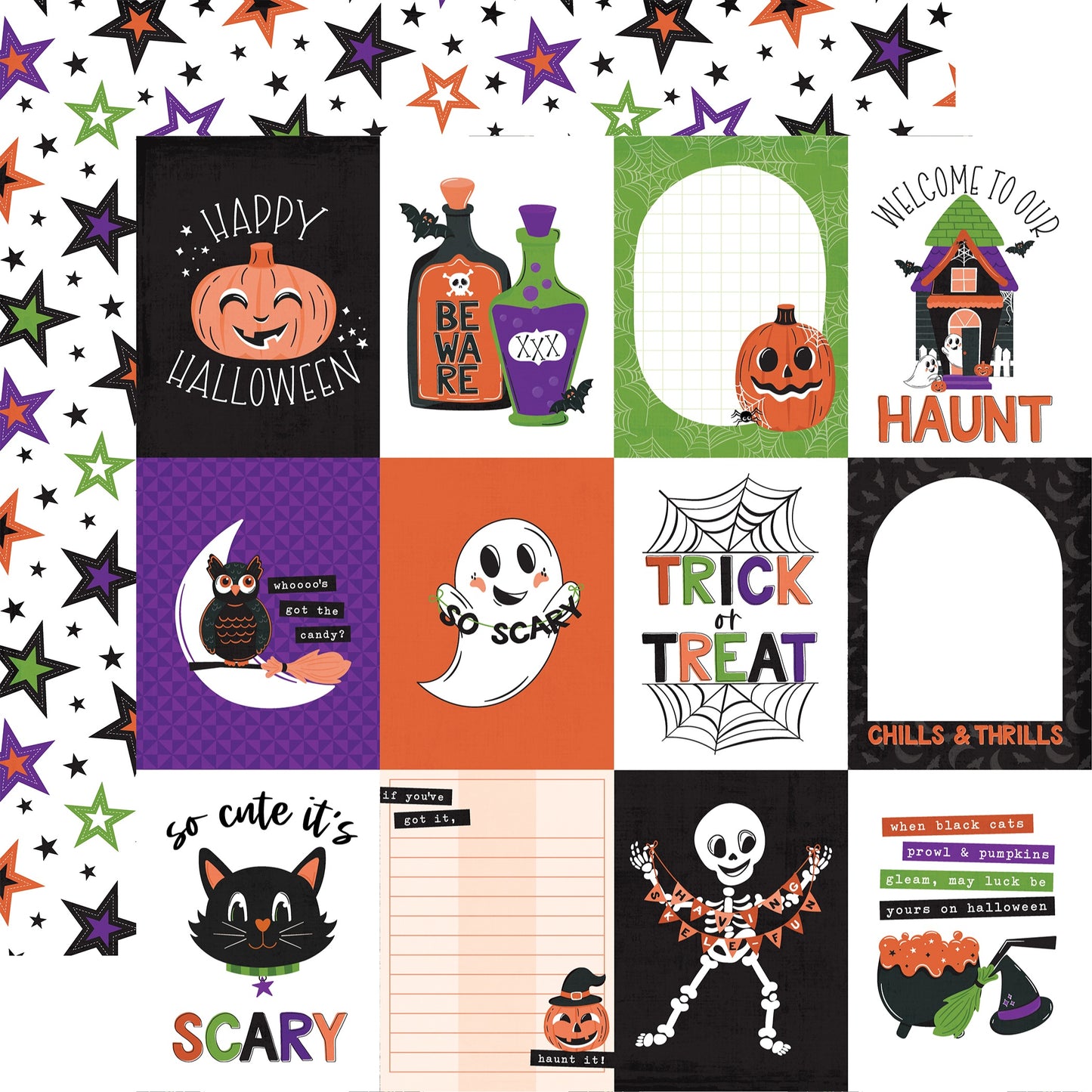 Ghosts And Goblins Double-Sided Cardstock 12"X12"