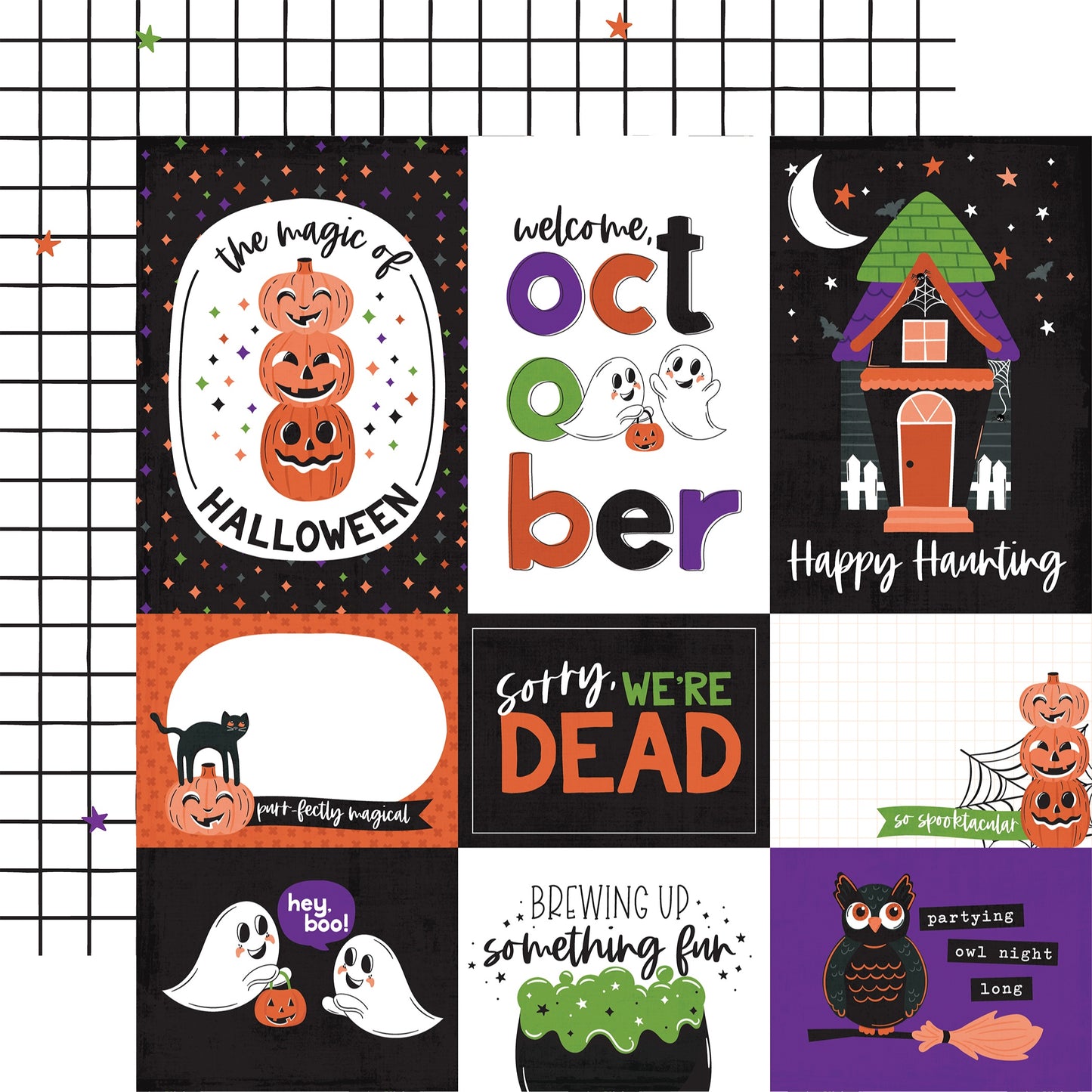 Ghosts And Goblins Double-Sided Cardstock 12"X12"