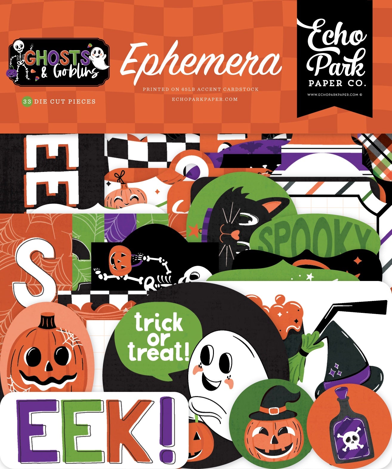 Echo Park Ephemera-Icons, Ghosts And Goblins