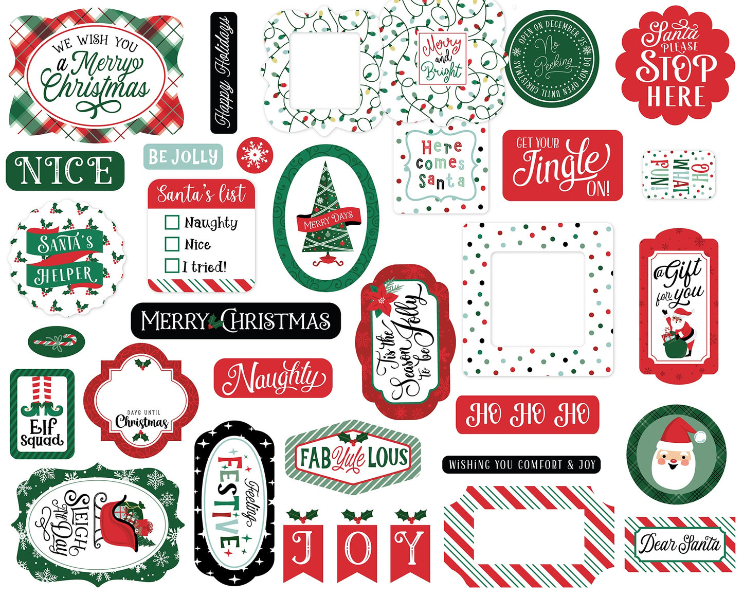 Echo Park Ephemera-Icons, Christmas Express