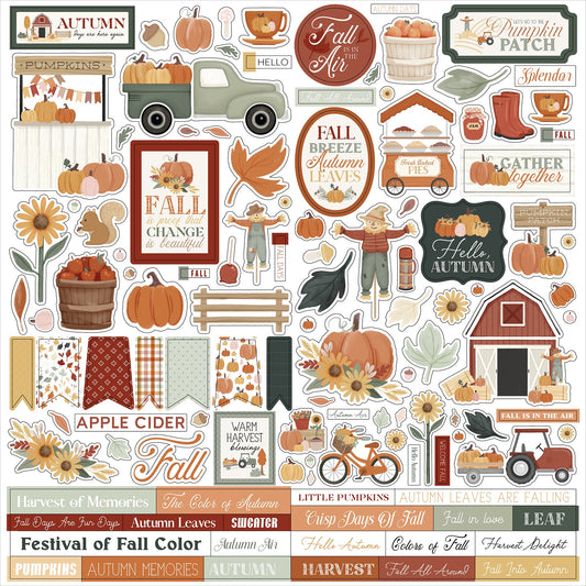 It's Autumn Cardstock Stickers 12"X12"-Element