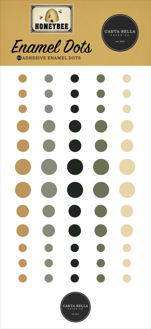 Carta Bella Adhesive Enamel Dots-Honey Bee