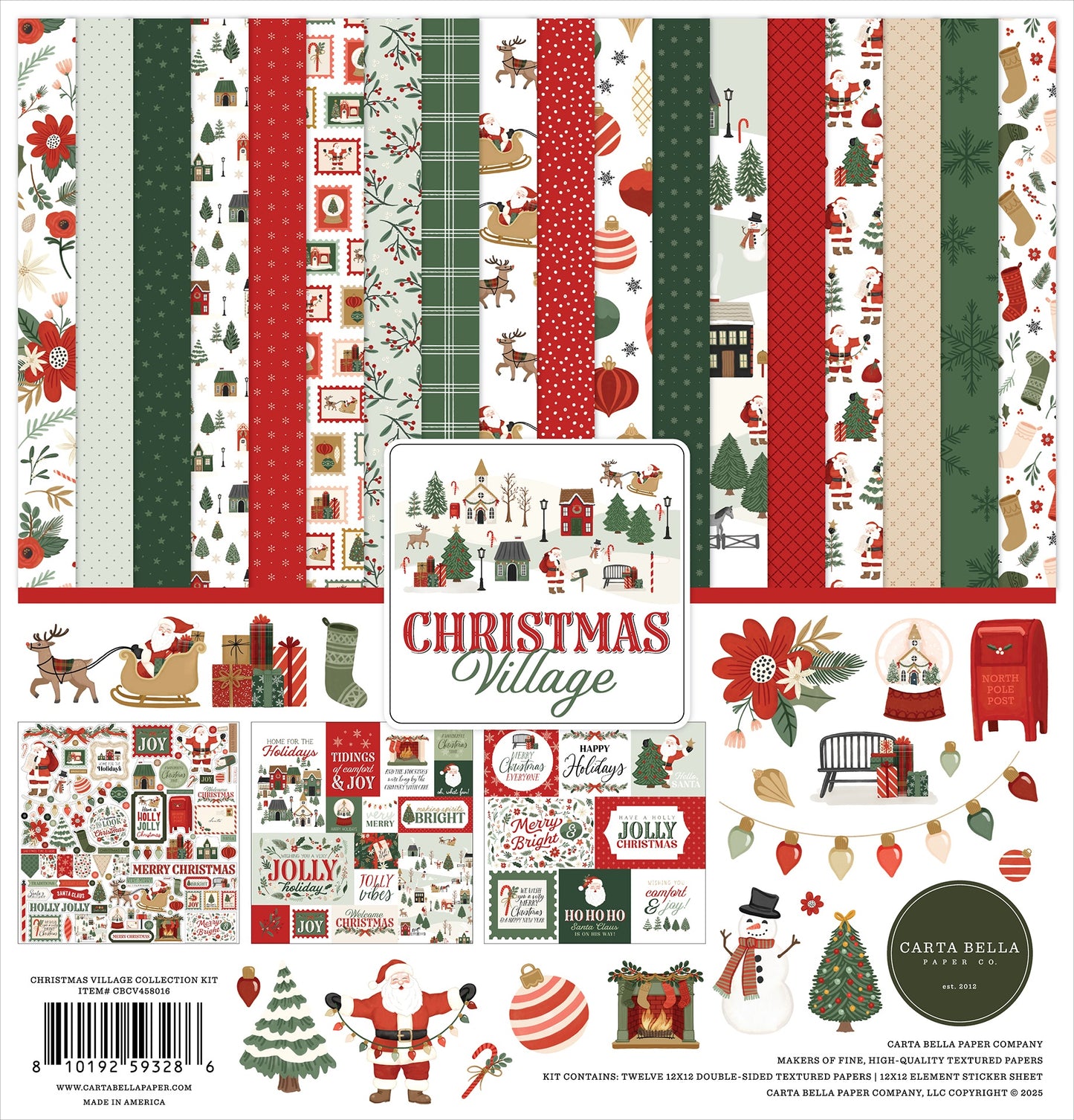 Carta Bella Collection Kit 12"X12"-Christmas Village