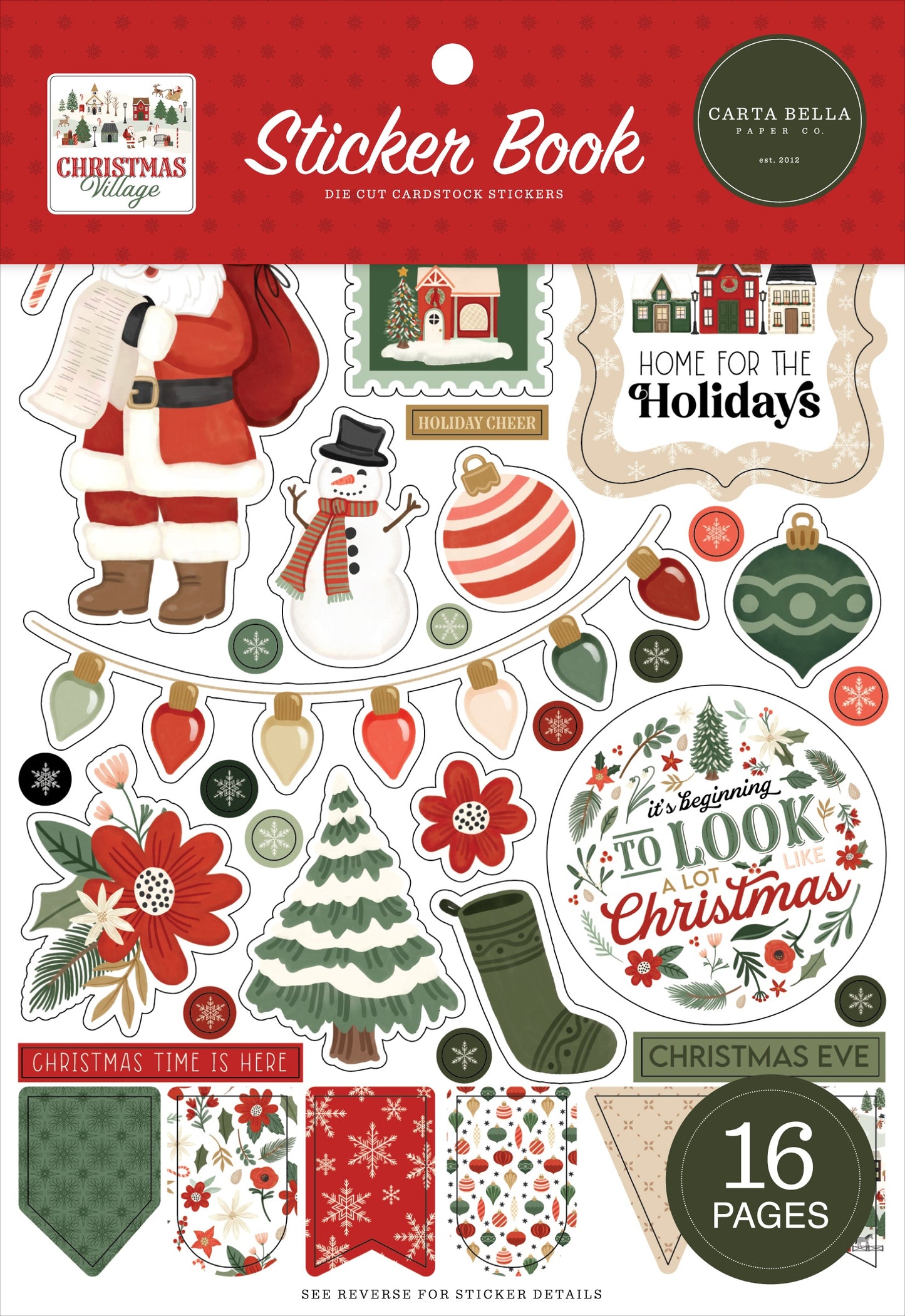 Carta Bella Sticker Book-Christmas Village