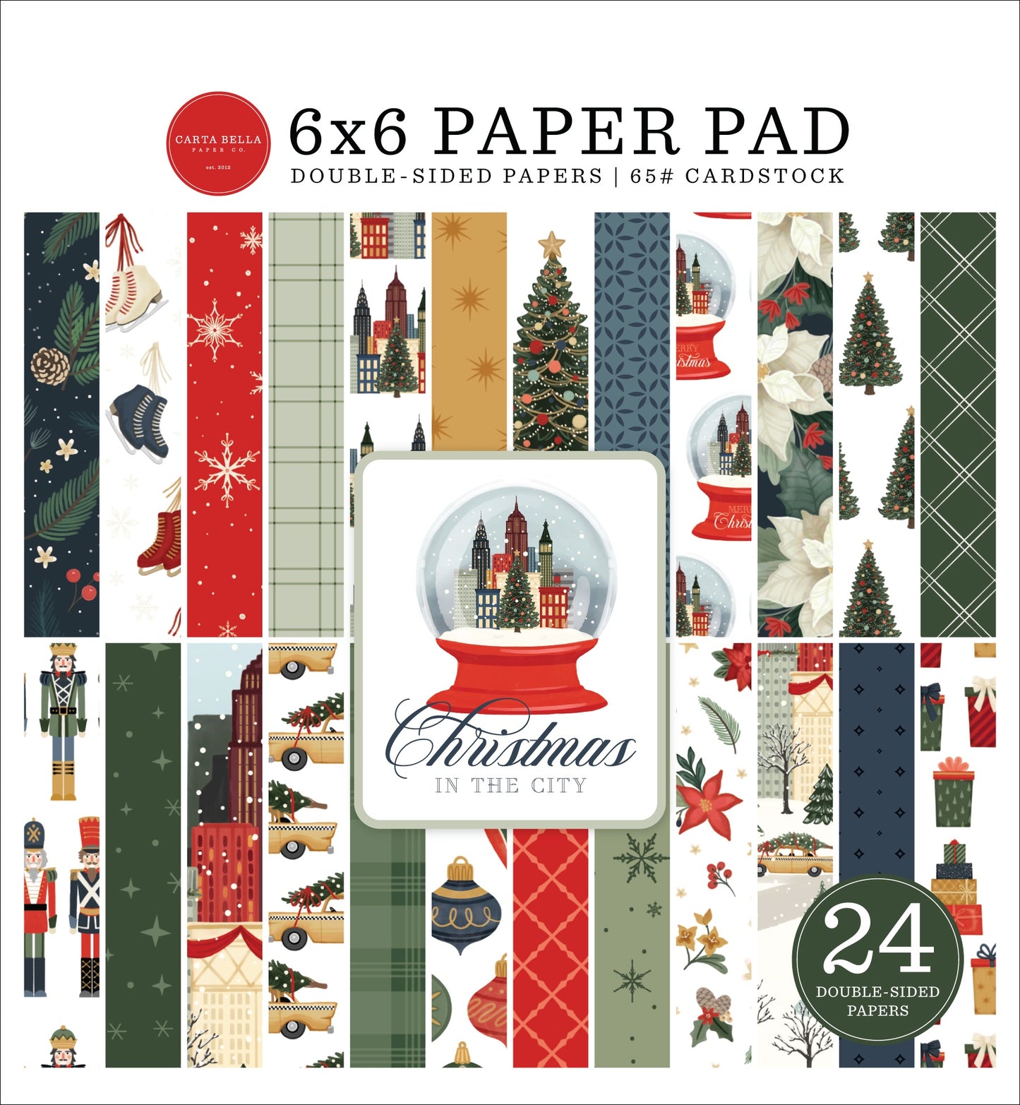 Carta Bella Double-Sided Paper Pad 6"X6"-Christmas In The City