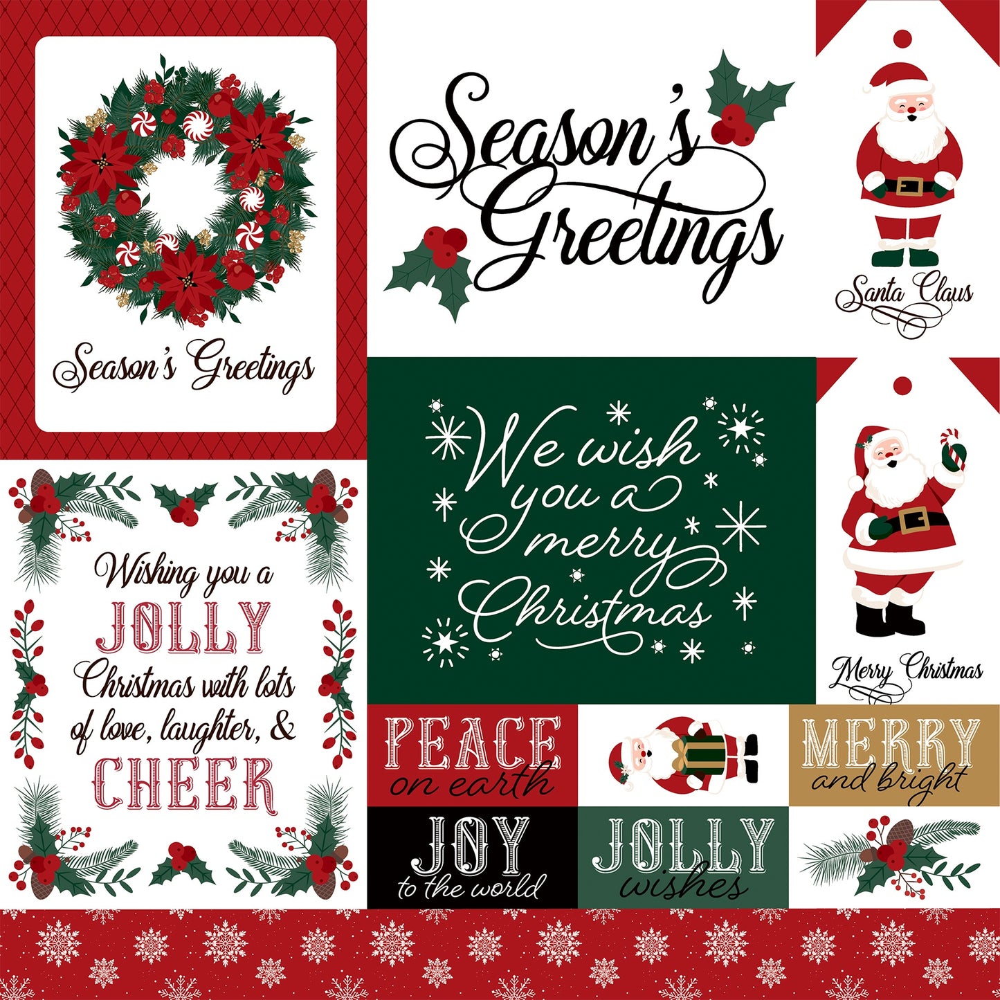 Santa Claus Double-Sided Cardstock 12"X12"