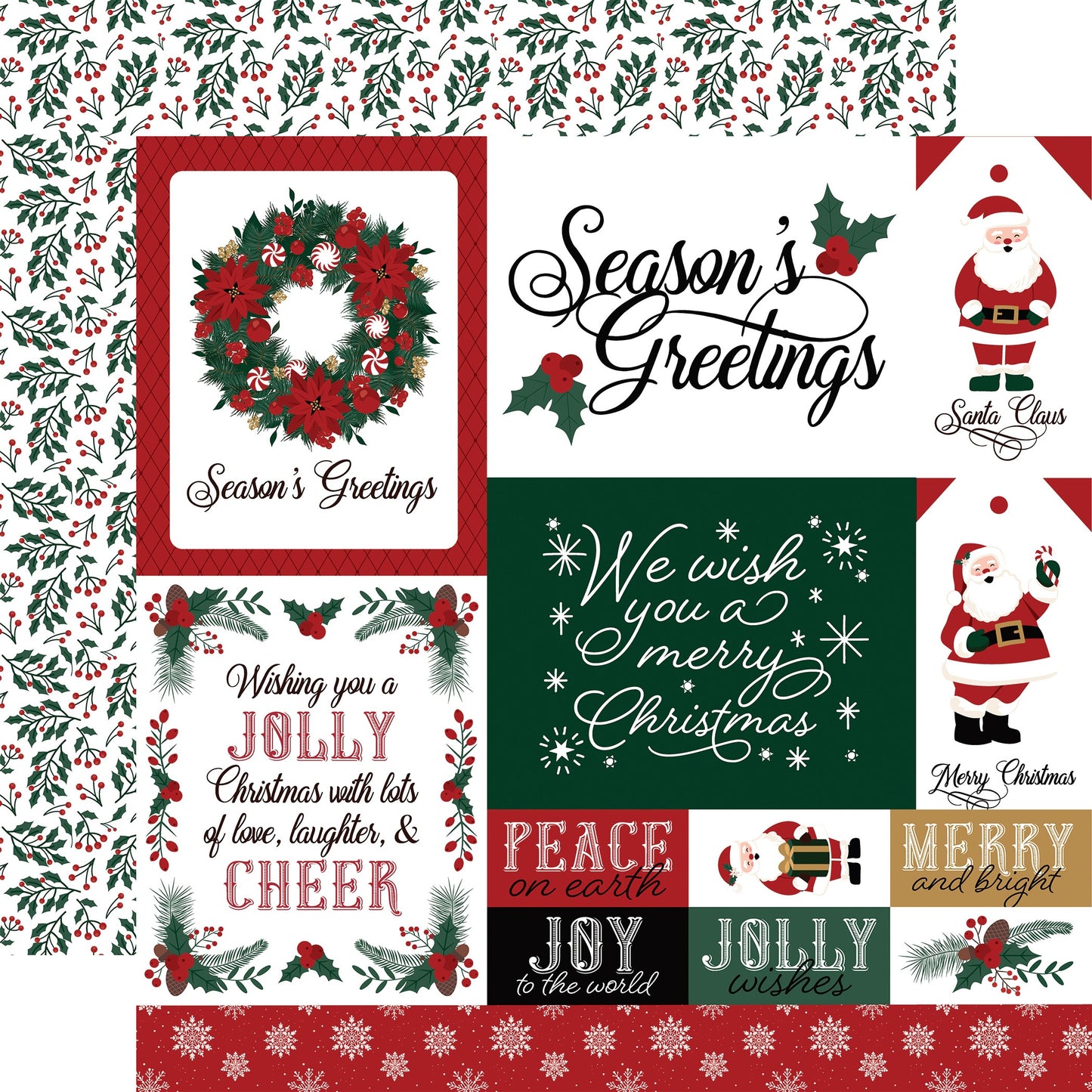 Santa Claus Double-Sided Cardstock 12"X12"