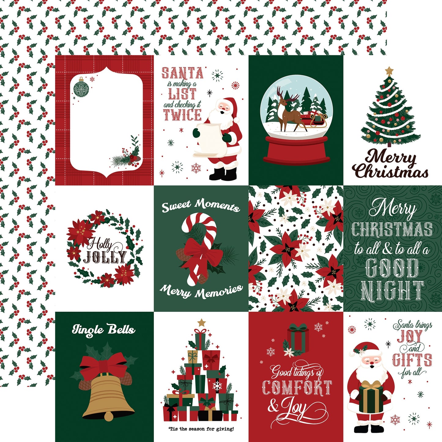 Santa Claus Double-Sided Cardstock 12"X12"