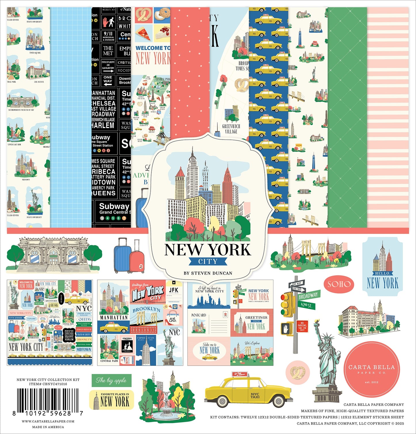 Carta Bella Collection Kit 12"X12"-New York City