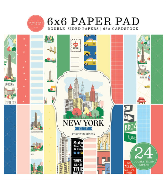 Carta Bella Double-Sided Paper Pad 6"X6"-New York City