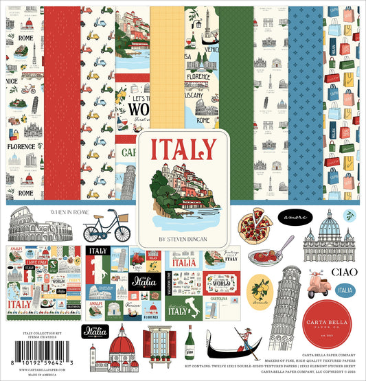 Carta Bella Collection Kit 12"X12"-Italy