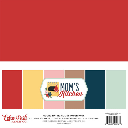 Echo Park Solids Collection Kit 12"X12"-Mom's Kitchen