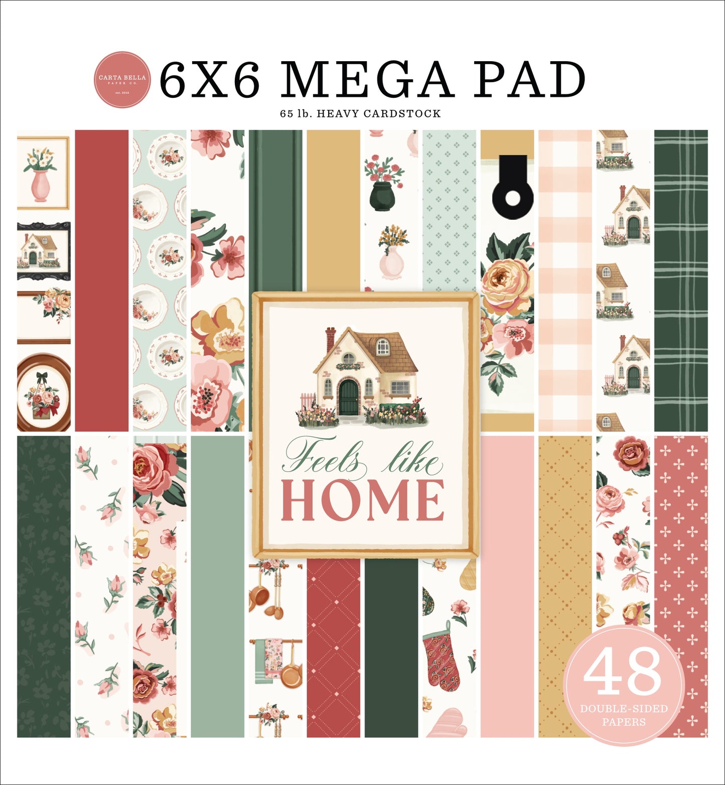 Carta Bella Double-Sided Cardmakers Mega Paper Pad 6"X6"-Feels Like Home
