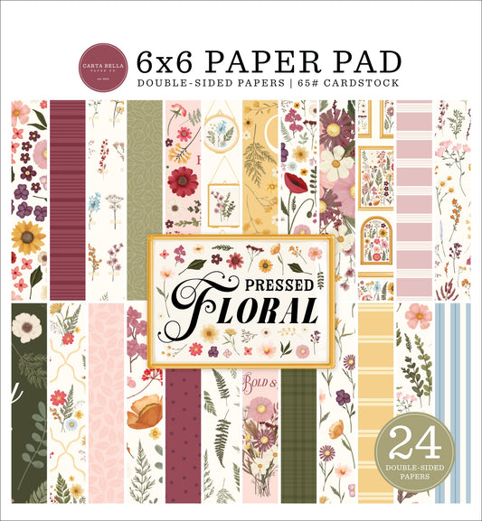 Carta Bella Double-Sided Paper Pad 6"X6"-Pressed Floral