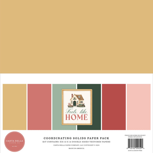 Carta Bella Solids Collection Kit 12"X12"-Feels Like Home