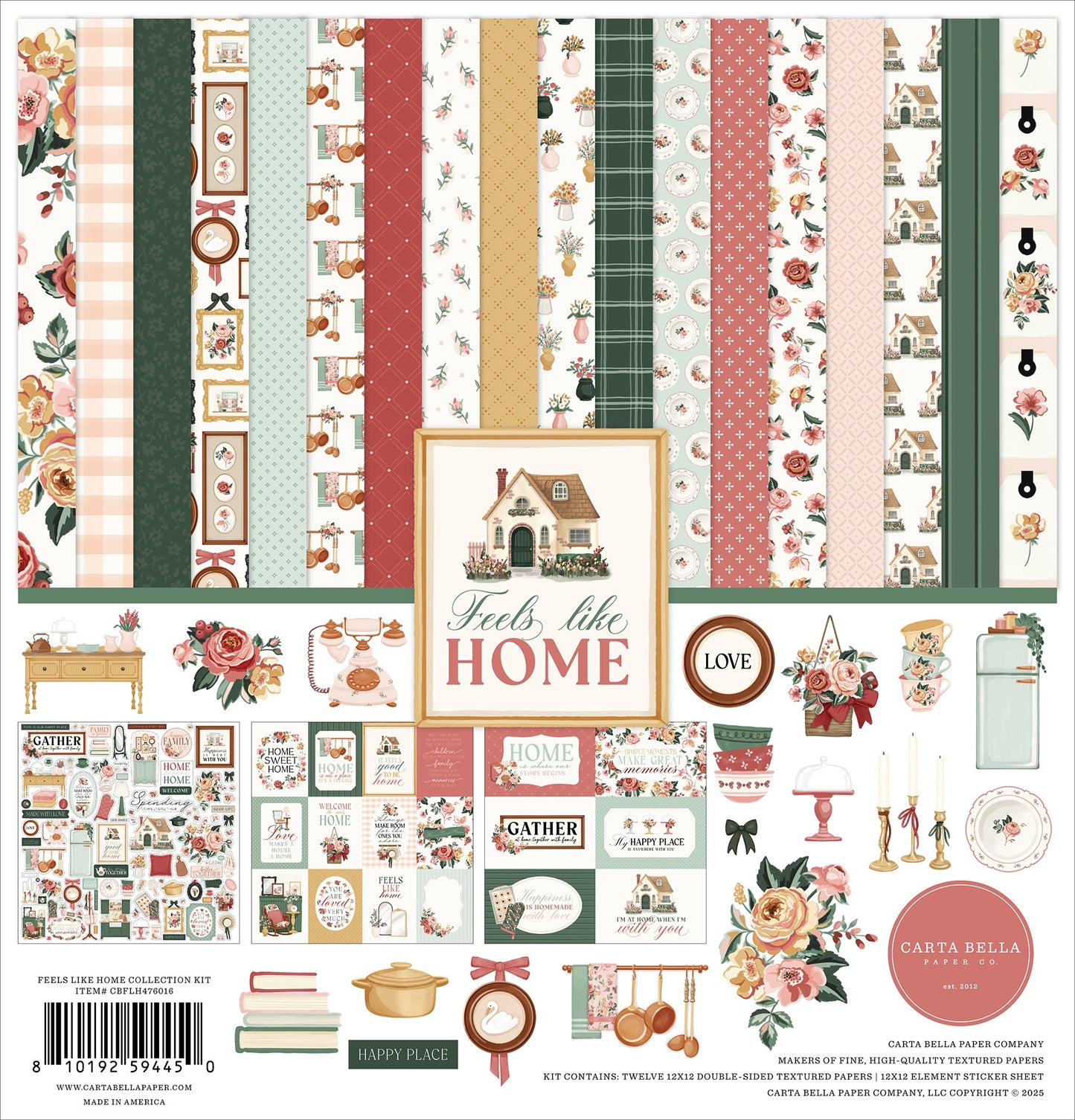 Carta Bella Collection Kit 12"X12"-Feels Like Home