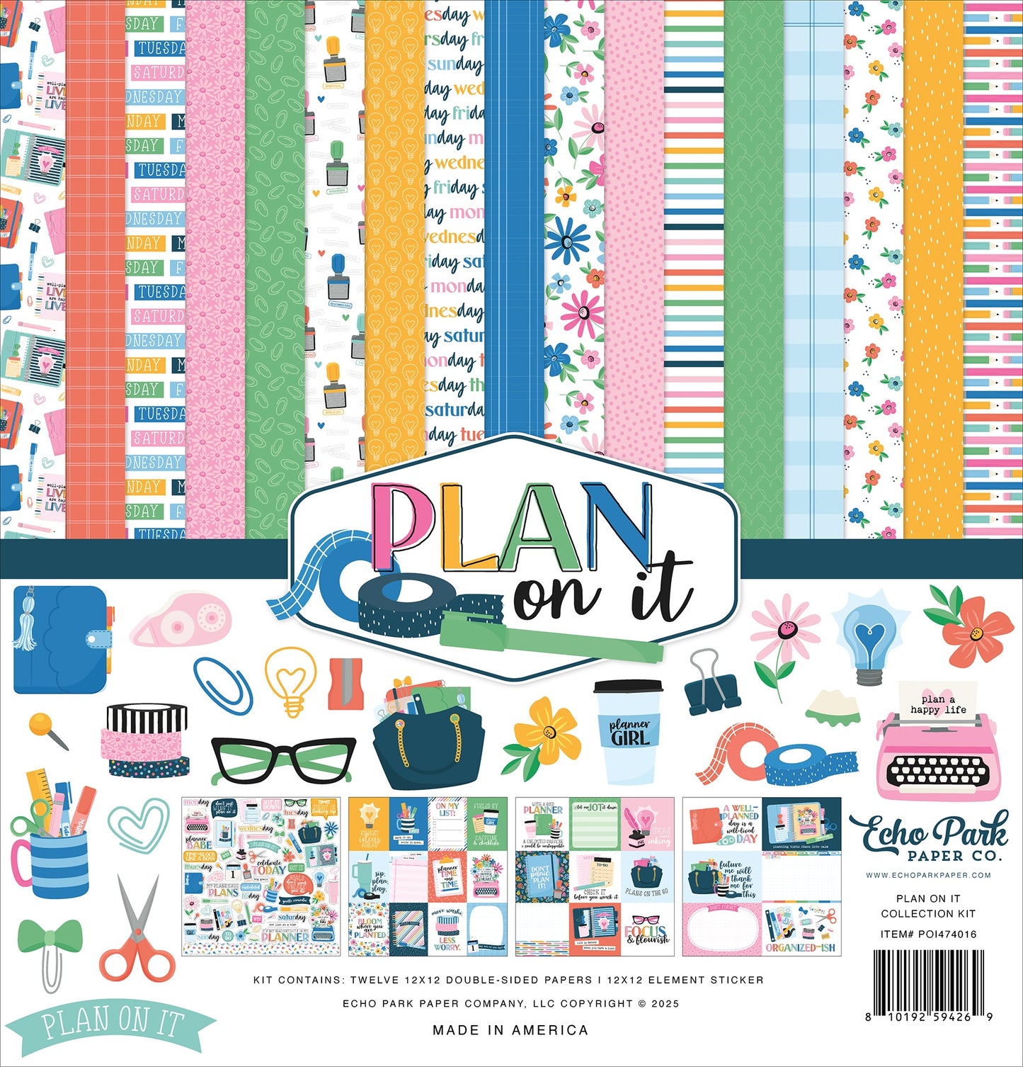 Echo Park Collection Kit 12"X12"-Plan On It