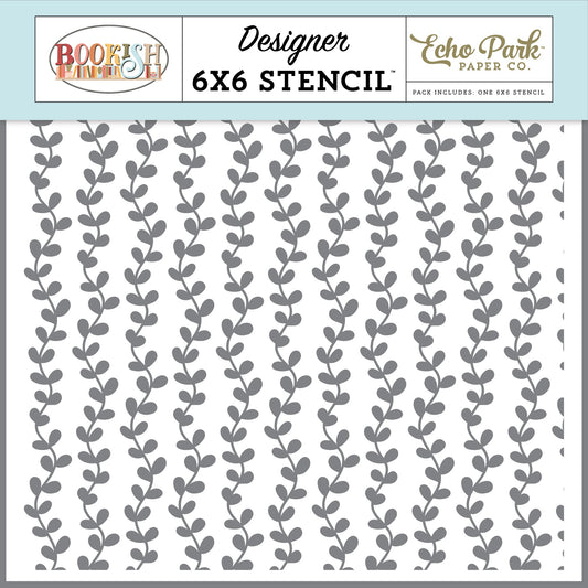 Bookish Stencil 6"X6"-Plot Twist Vines