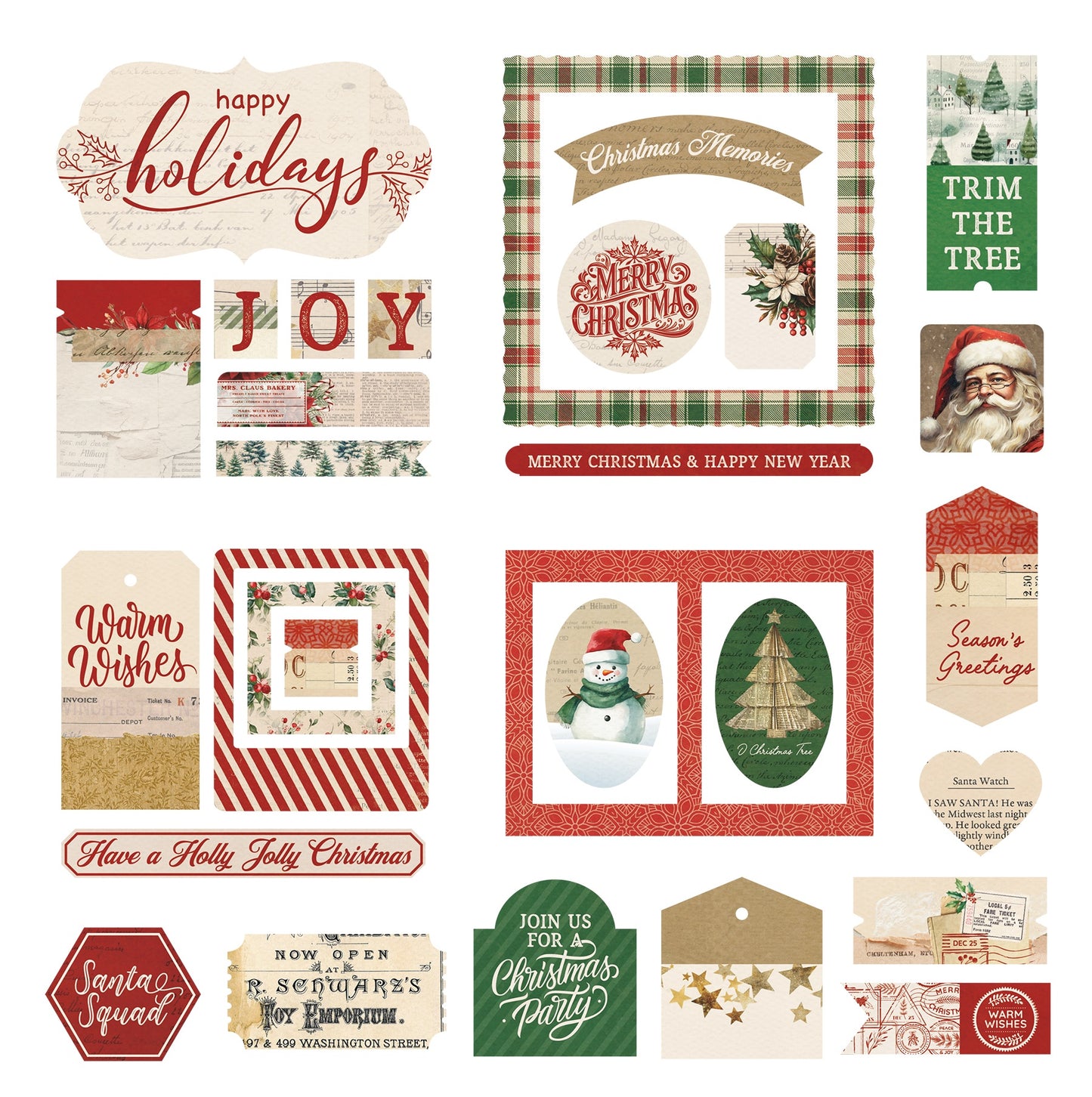 PhotoPlay Ephemera Cardstock Die-Cuts-Christmas Junque